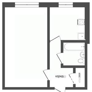 1-к квартира, вторичка, 30м2, 2/9 этаж
