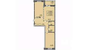 2-к квартира, строящийся дом, 64м2, 5/10 этаж
