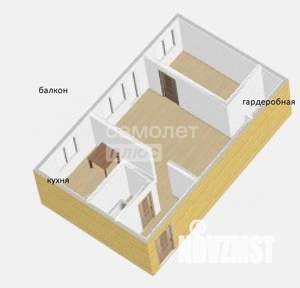 2-к квартира, вторичка, 45м2, 5/5 этаж