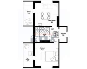 1-к квартира, строящийся дом, 60м2, 2/16 этаж