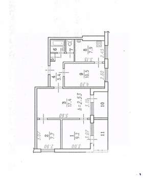 4-к квартира, вторичка, 62м2, 5/9 этаж