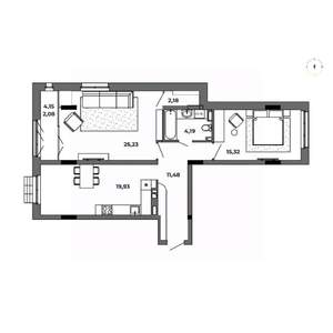 2-к квартира, вторичка, 80м2, 6/8 этаж