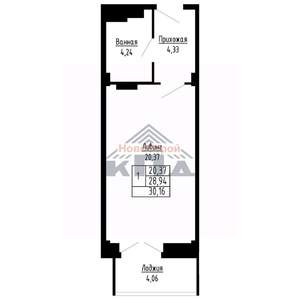 1-к квартира, вторичка, 30м2, 2/16 этаж