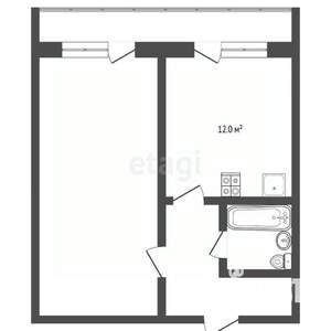 1-к квартира, вторичка, 49м2, 8/16 этаж