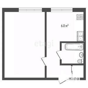 1-к квартира, вторичка, 30м2, 3/5 этаж