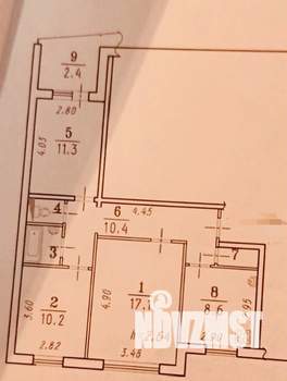 3-к квартира, вторичка, 62м2, 9/9 этаж