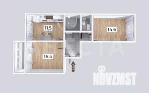 2-к квартира, вторичка, 55м2, 5/5 этаж