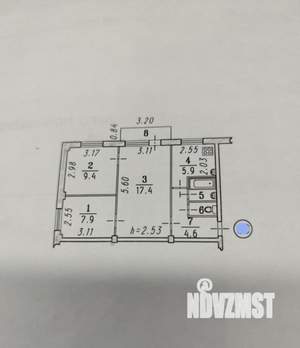 3-к квартира, вторичка, 49м2, 5/5 этаж