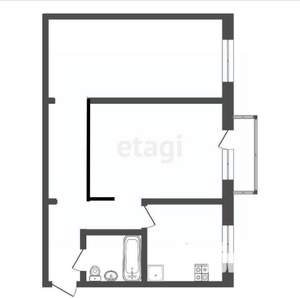 2-к квартира, вторичка, 45м2, 4/5 этаж